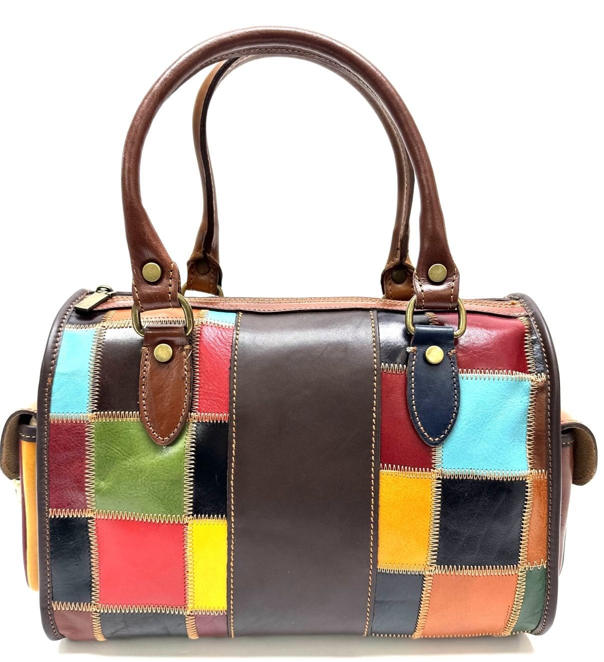 Ladies genuine leather bag CHIAROSCURO mod. ALENA, MULTICOLOR