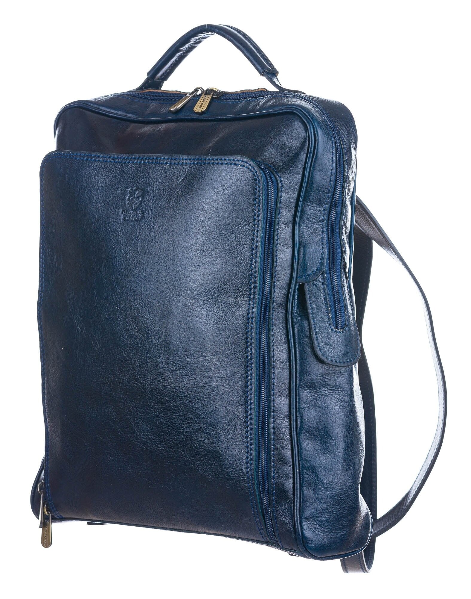 Del monte black leather backpack Italy Italian Montblanc Men main image 2