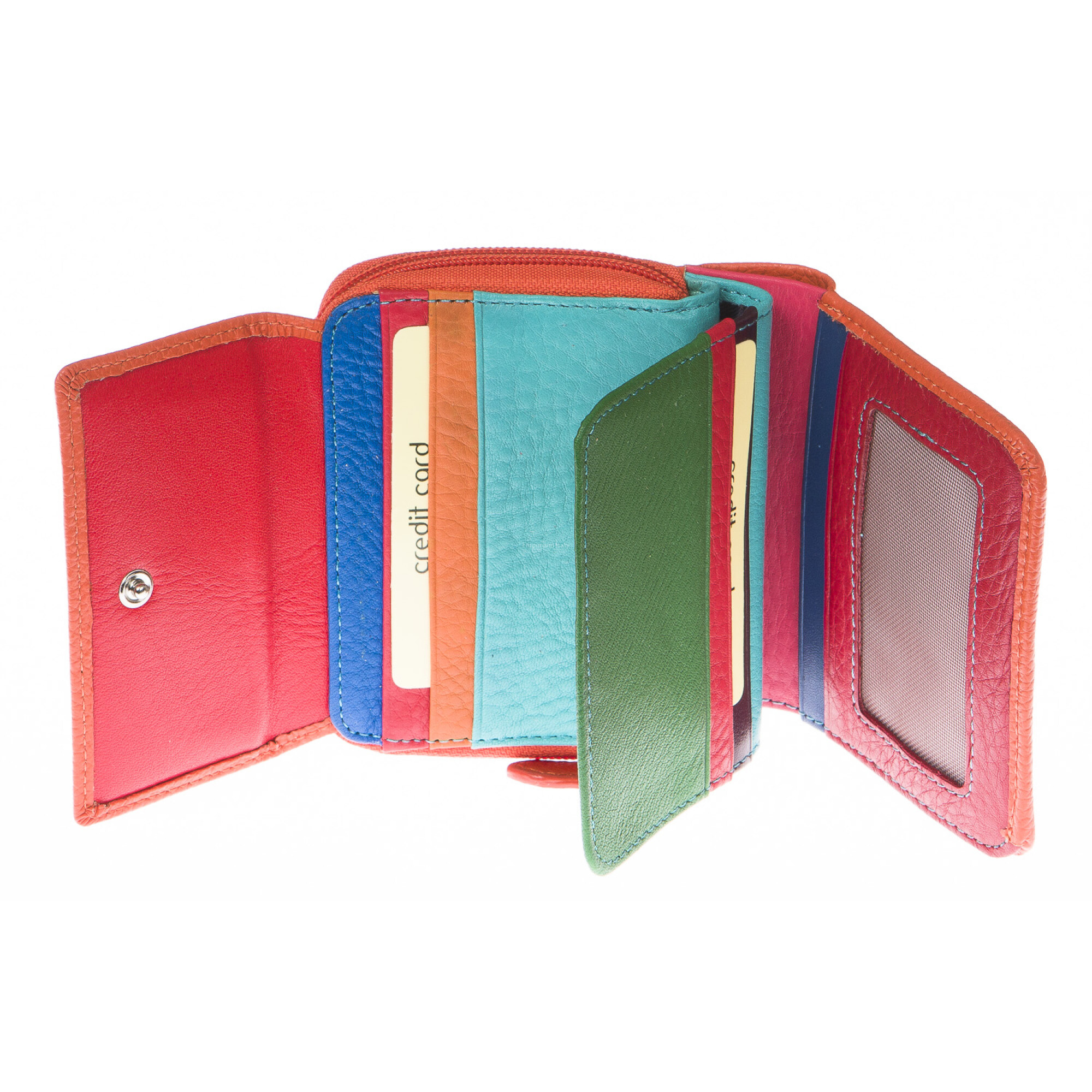 Ladies wallet in genuine traditional leather SANTINI mod BEGONIA color ...