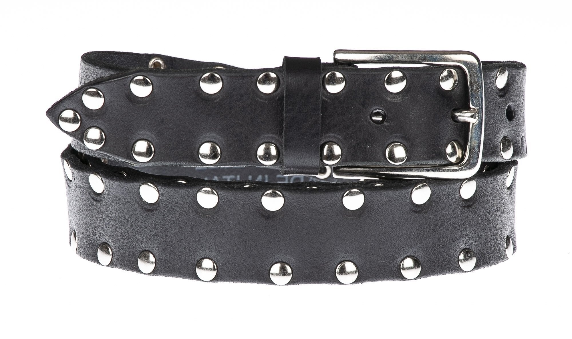 Genuine leather belt for man ORVIETO MEDIUM, BLACK, CHIAROSCURO
