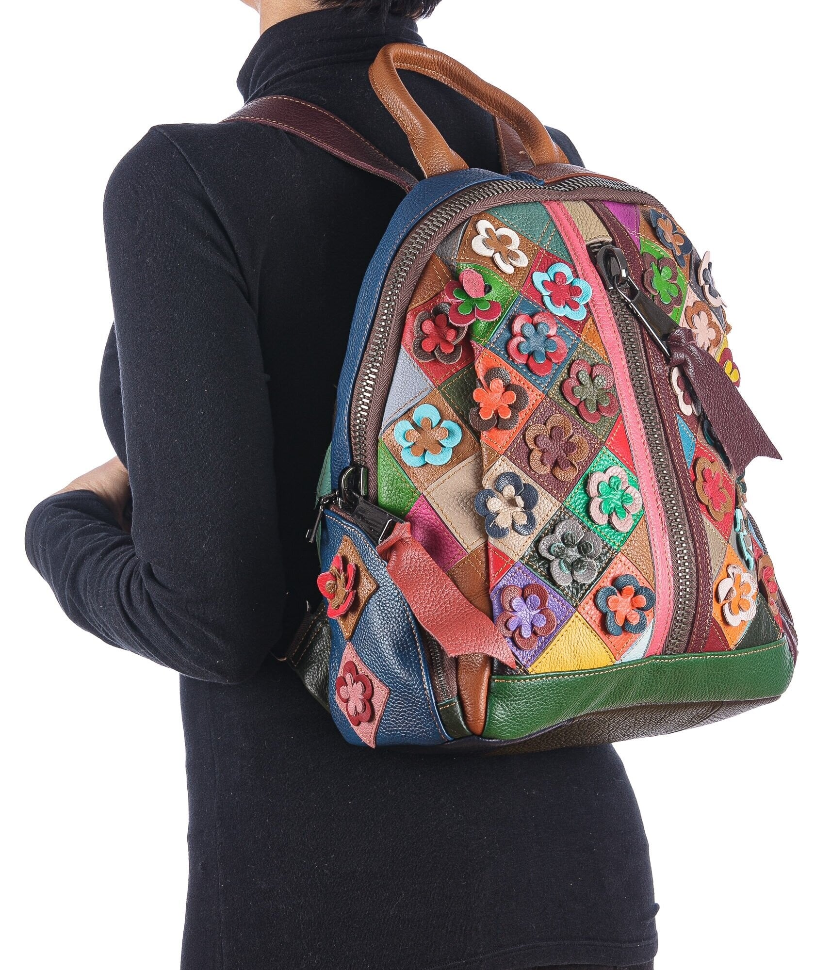 Genuine full grain leather backpack bag MONTE PENNA  display picture 3