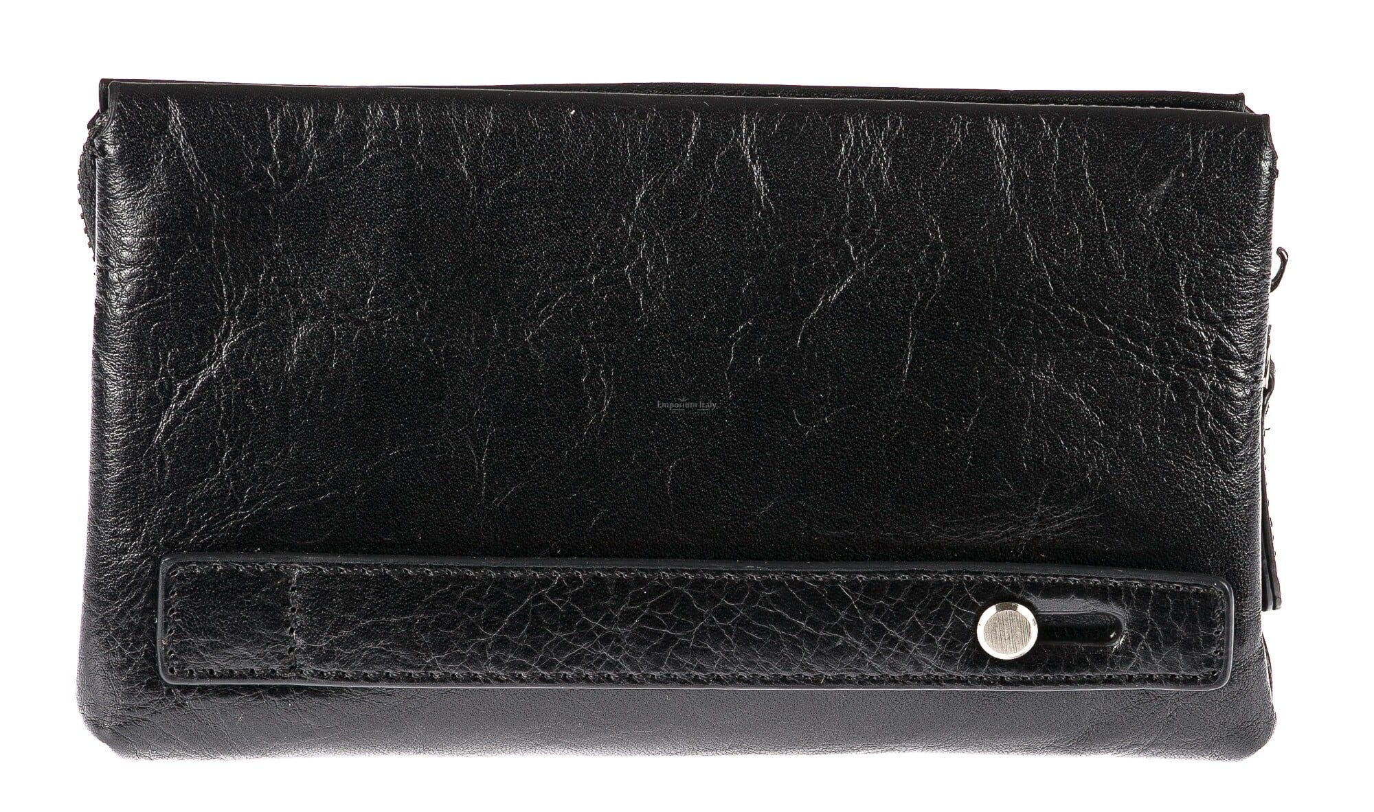 County of Milan pochette uomo in ecopelle stampa lupo nero main image 1