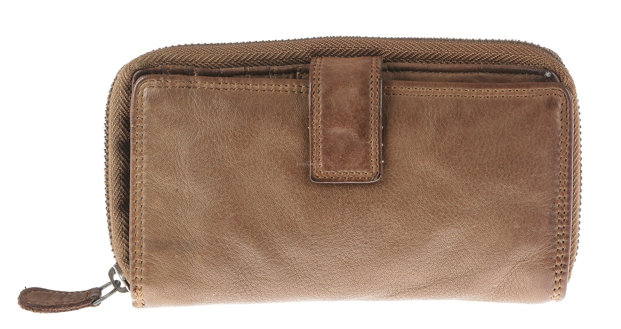 HUNT Portafoglio Donna, in Vera Pelle, con Protezione RFID, Piccolo Con Scatola Regalo Colore Cuoio