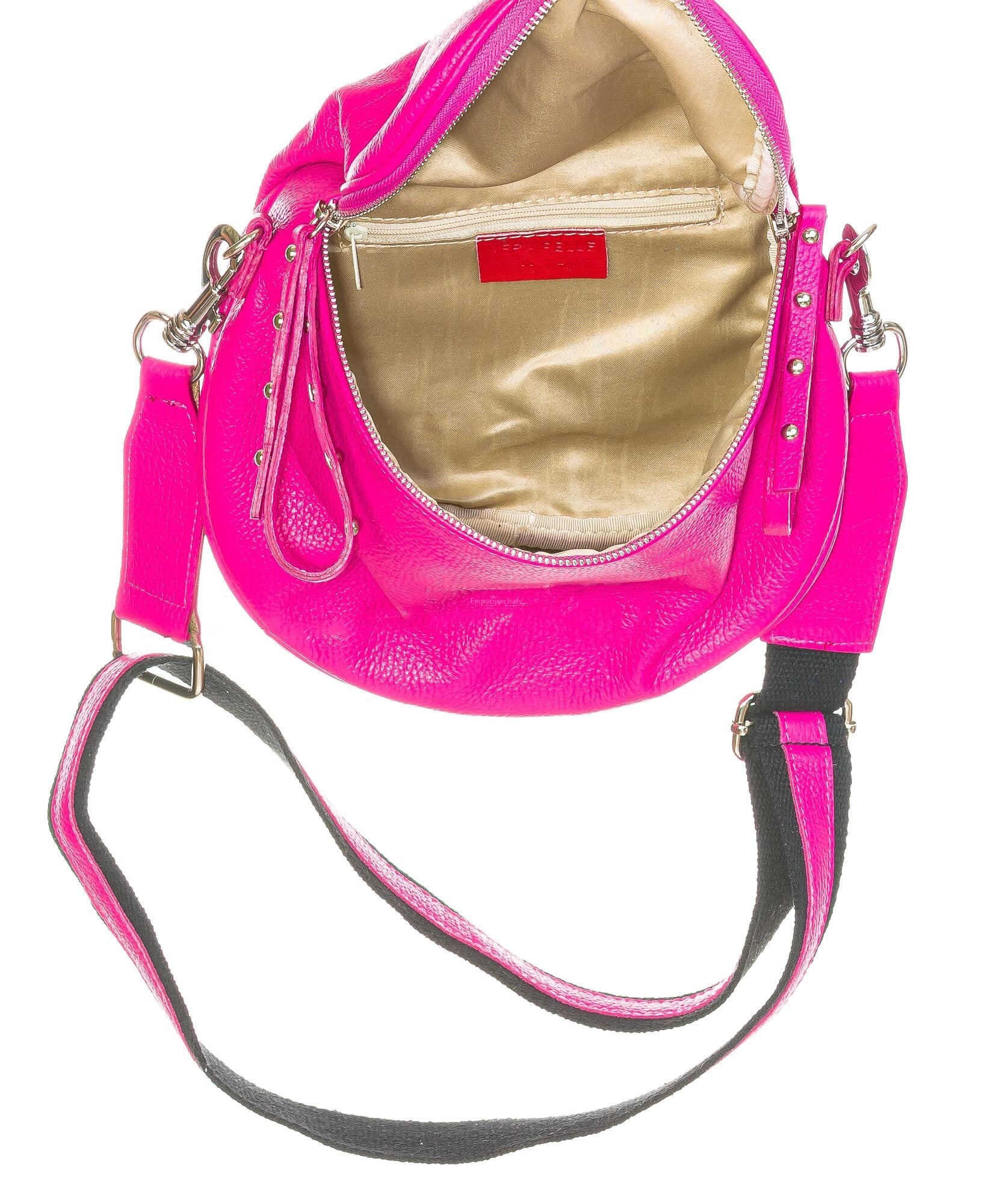 Borsa Donna In Vera Pelle, CHIARO SCURO, Mod AGNES Colore Verde Petrolio Made In Italy