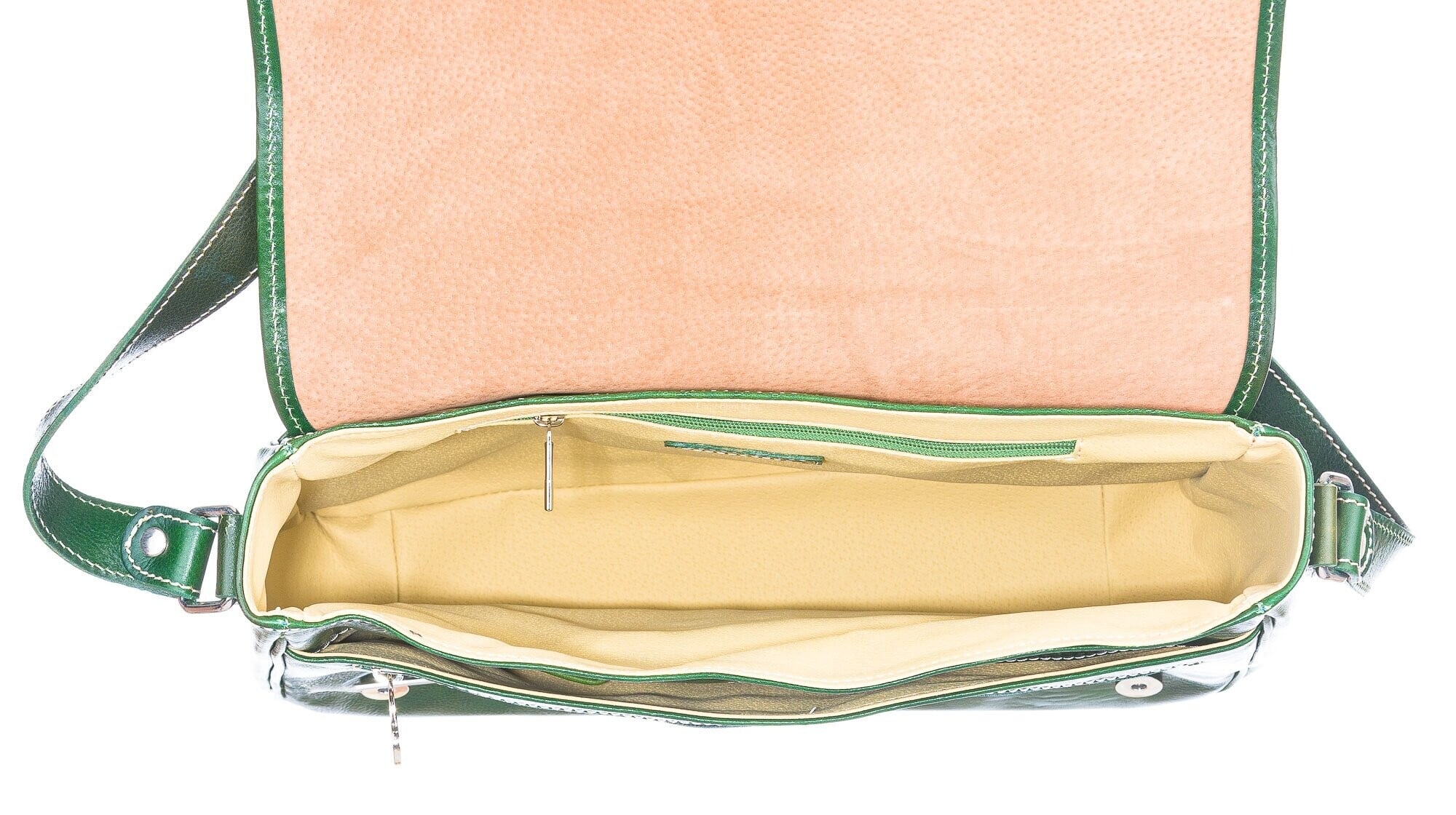 Borsello Uomo Avirex In Canvas - Tracolla Regolabile, Misura Media, Colore Verde Kaki, Multi Tasche
