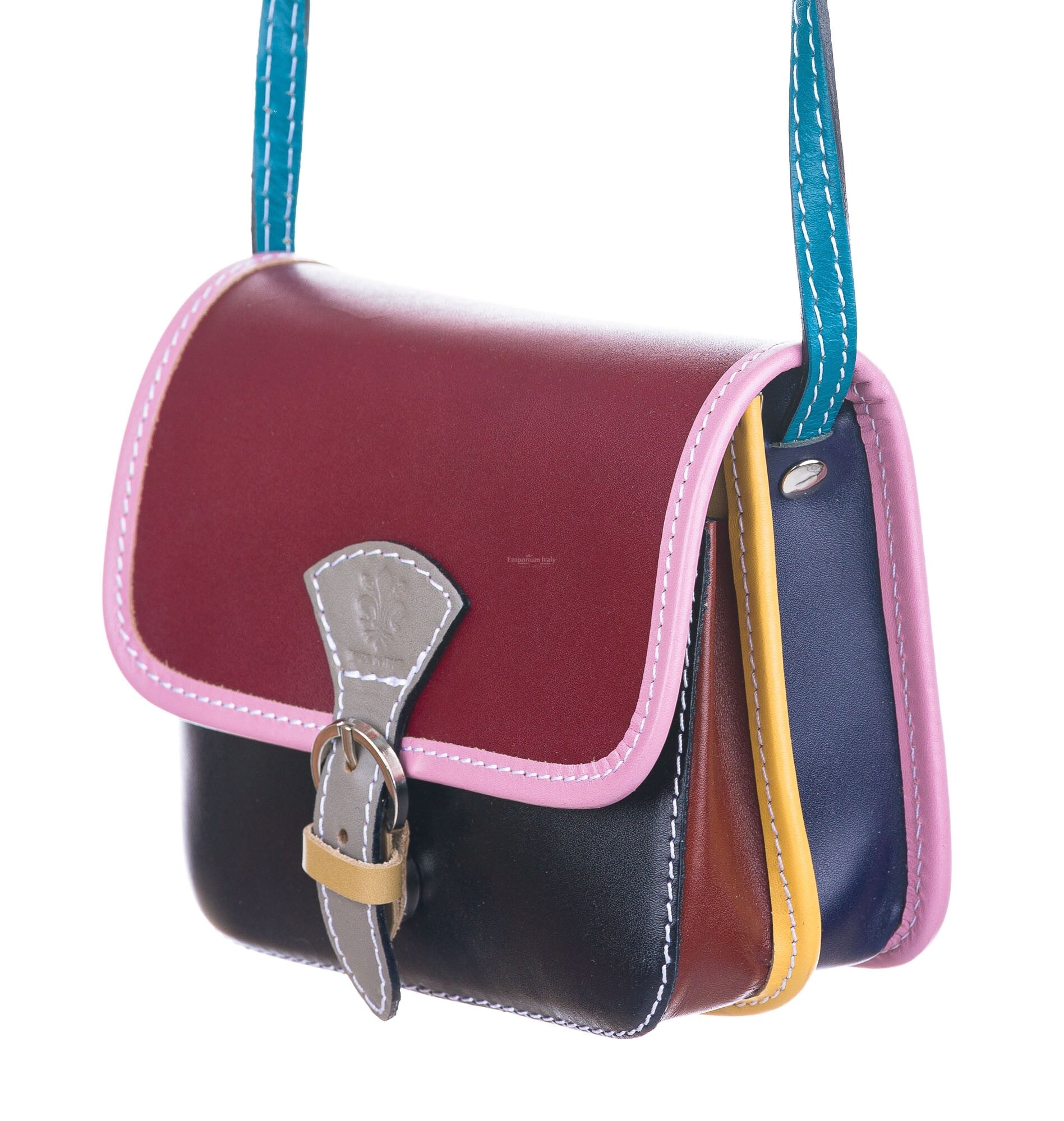 Borsa donna in vera pelle ARIANNA DINI mod. GRAZIA, MULTICOLORE. | BORSE MULTICOLOR ARIANNA DINI | Emporium Italy