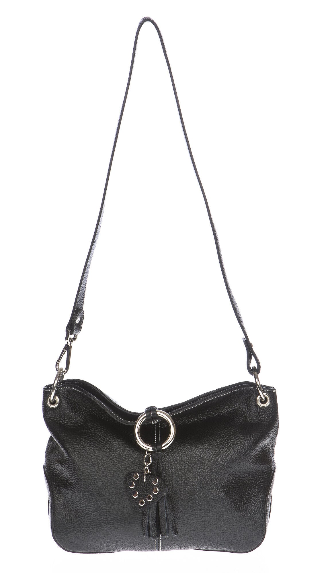 Borsone Weekender In Pelle Grana Piena Obi Pelle - 55x48x9.5 Cm, Nero, Fatto A Mano In Pakistan
