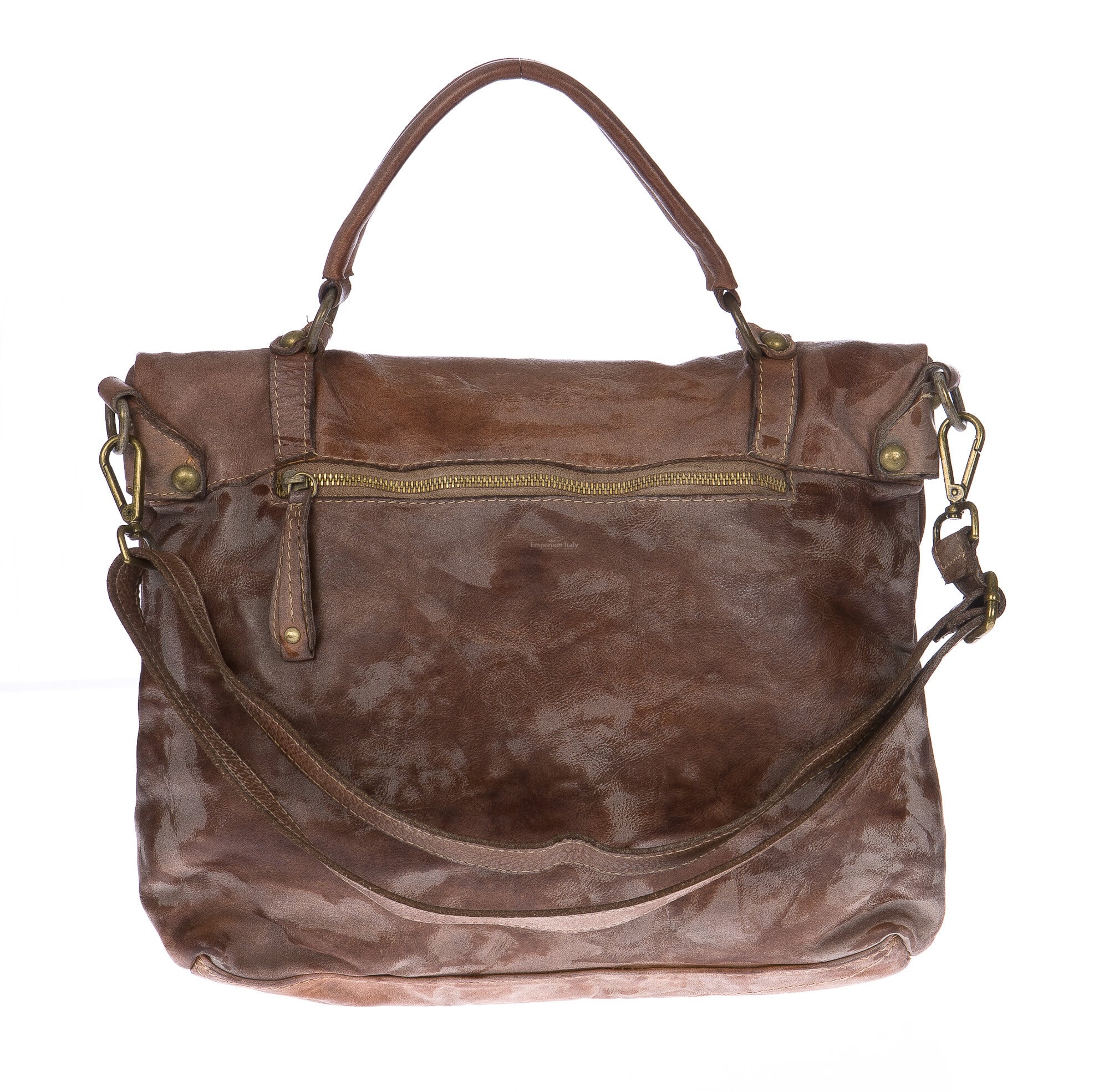 BORSA DA MEDICO IN VERA PELLE valigetta cuoio vintage con chiave marrone