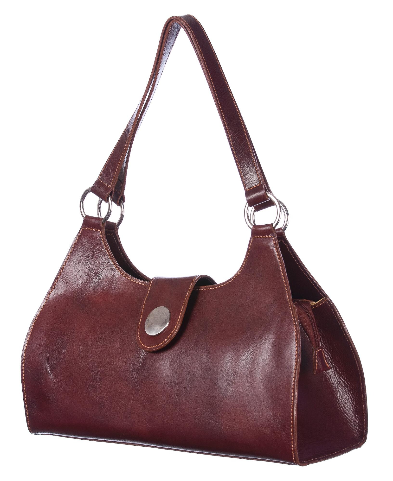 Big brown leather purse clearance