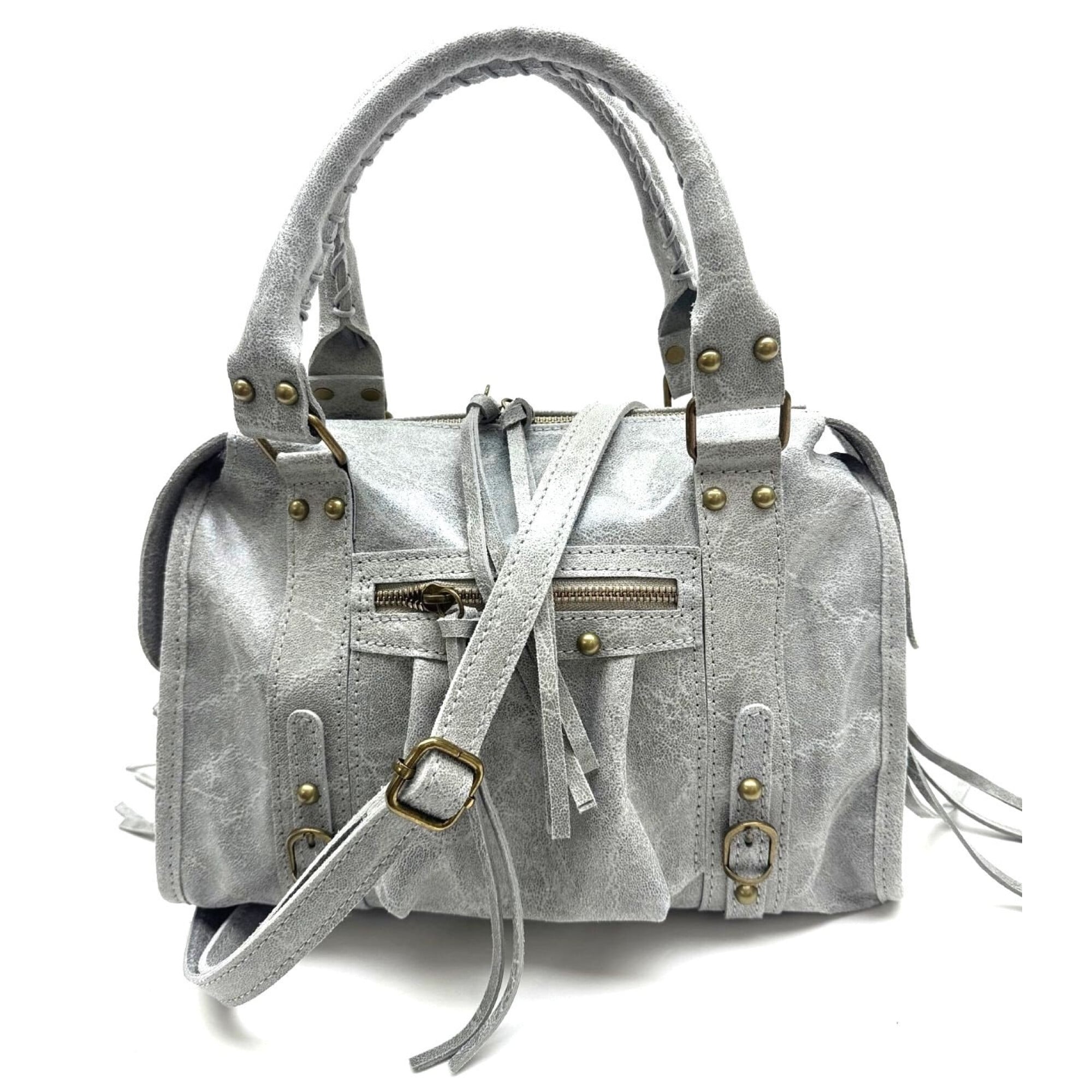 BELINDA バック Genuine leather crossbody bag BELINDA MAXI, color GREY