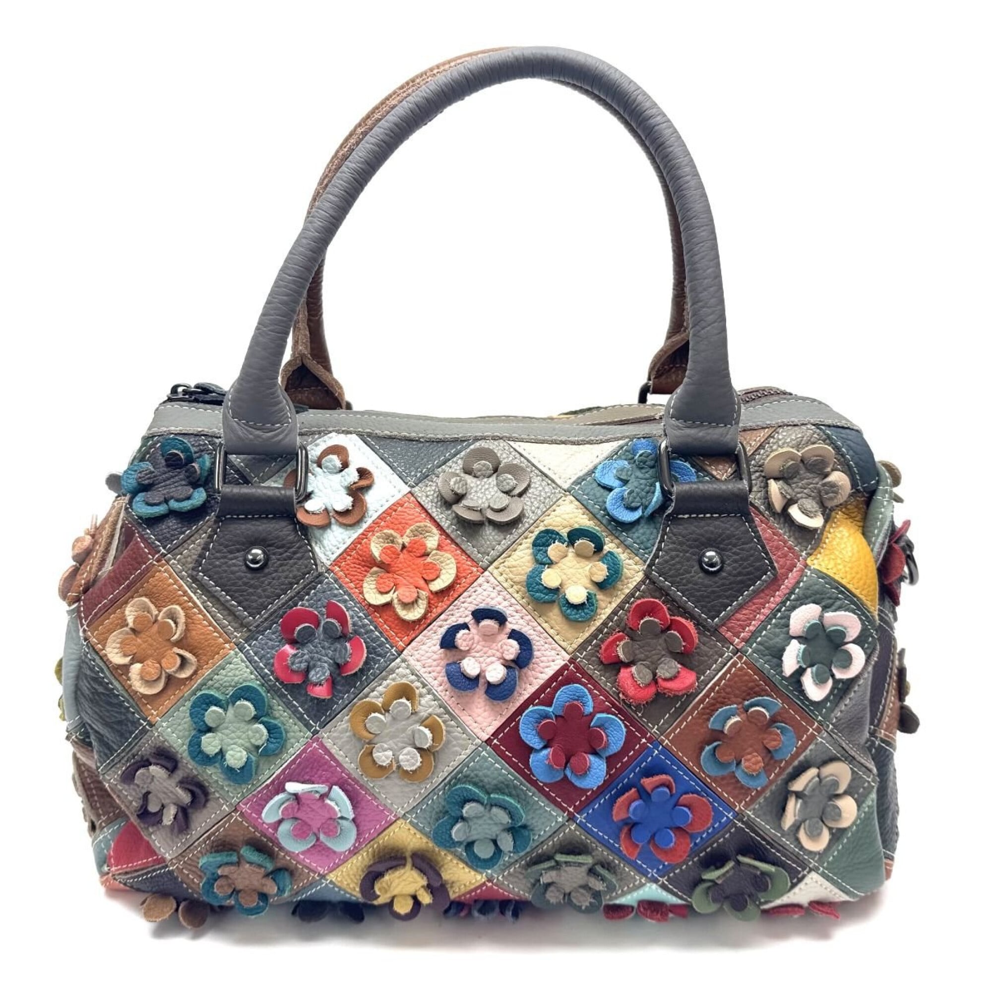 Ladies genuine leather bag ARIANNA DINI mod. GRAZIA, MULTICOLOR