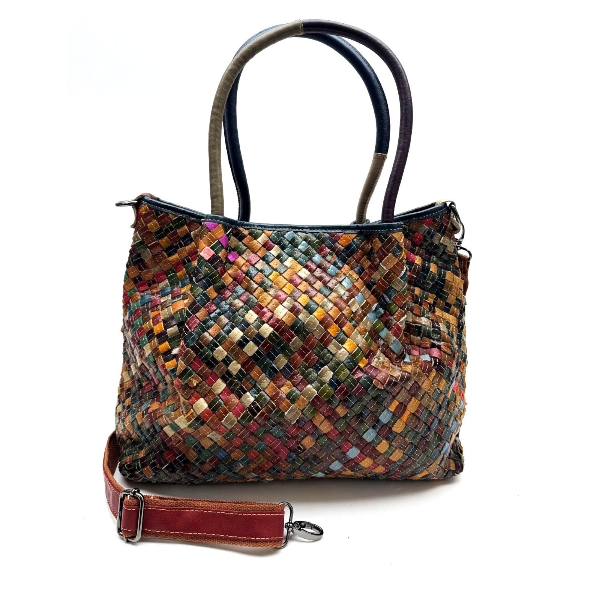 Ladies genuine leather bag ARIANNA DINI mod. TULLIA, MULTICOLOR 