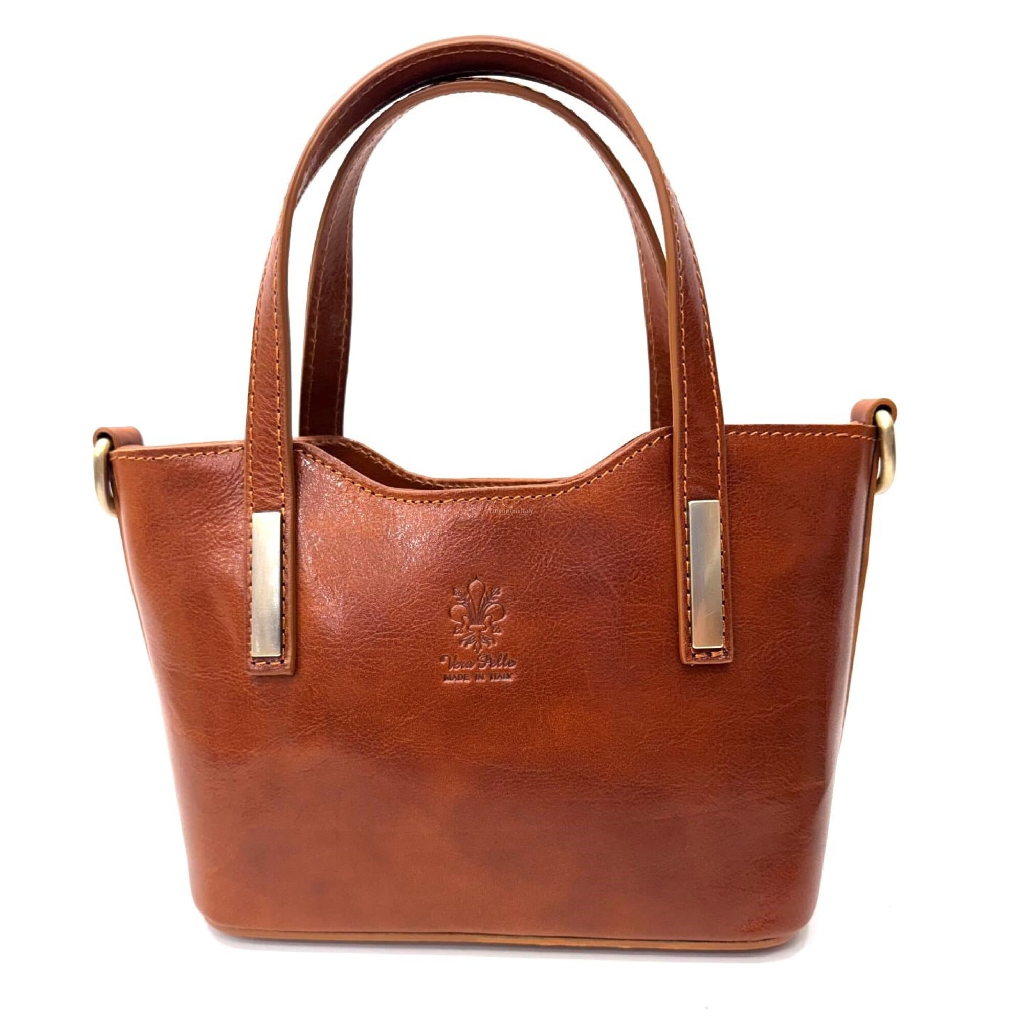 Vera Pelle leather bag from Italy Vintage Vera Pelle Italian Leather Crossbody Purse – The  main image 2