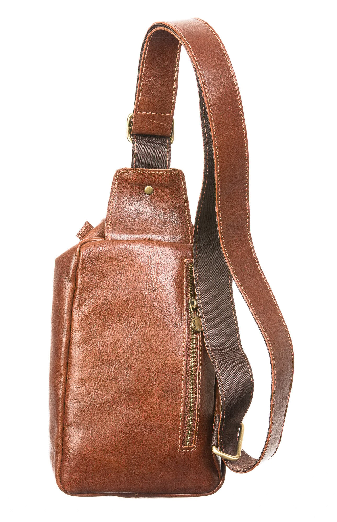 Vero Italiano Uomo Pelle Marrone Vintage Tracolla Laptop Bag Valigetta