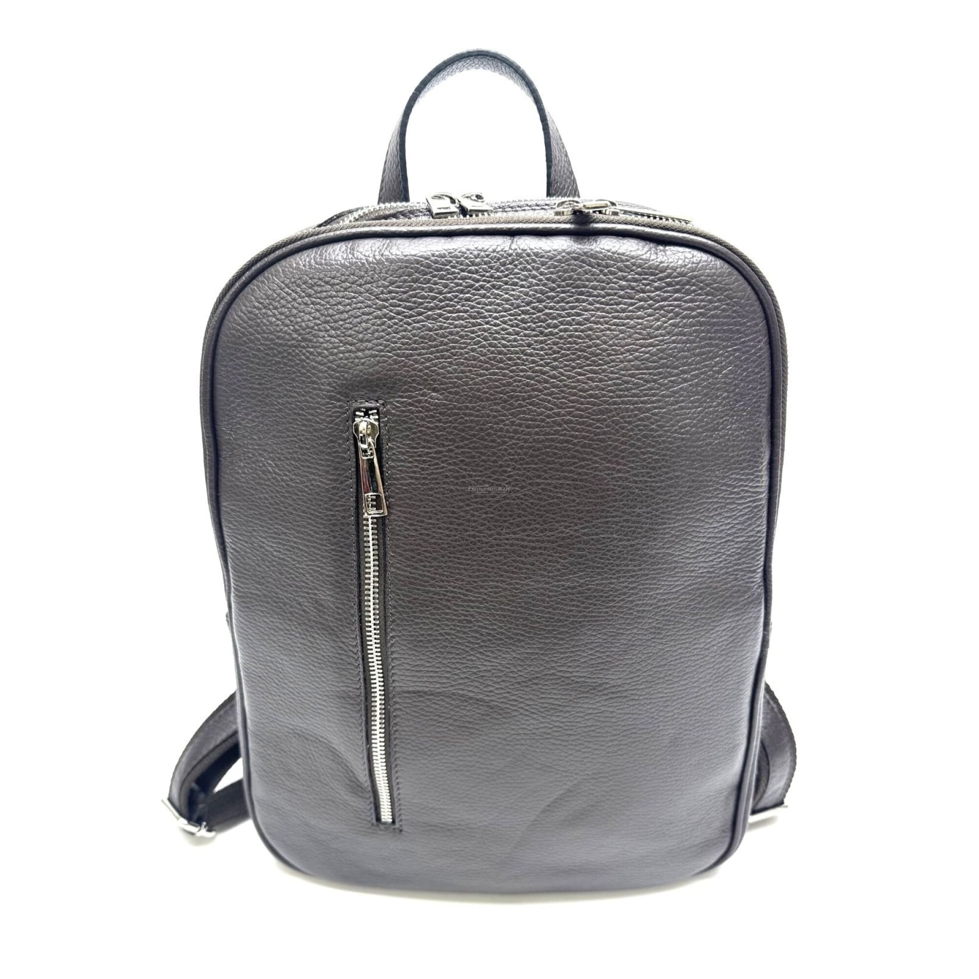 denali leather backpack Black Waterproof Genuine Travel Leather Backpack for Men for