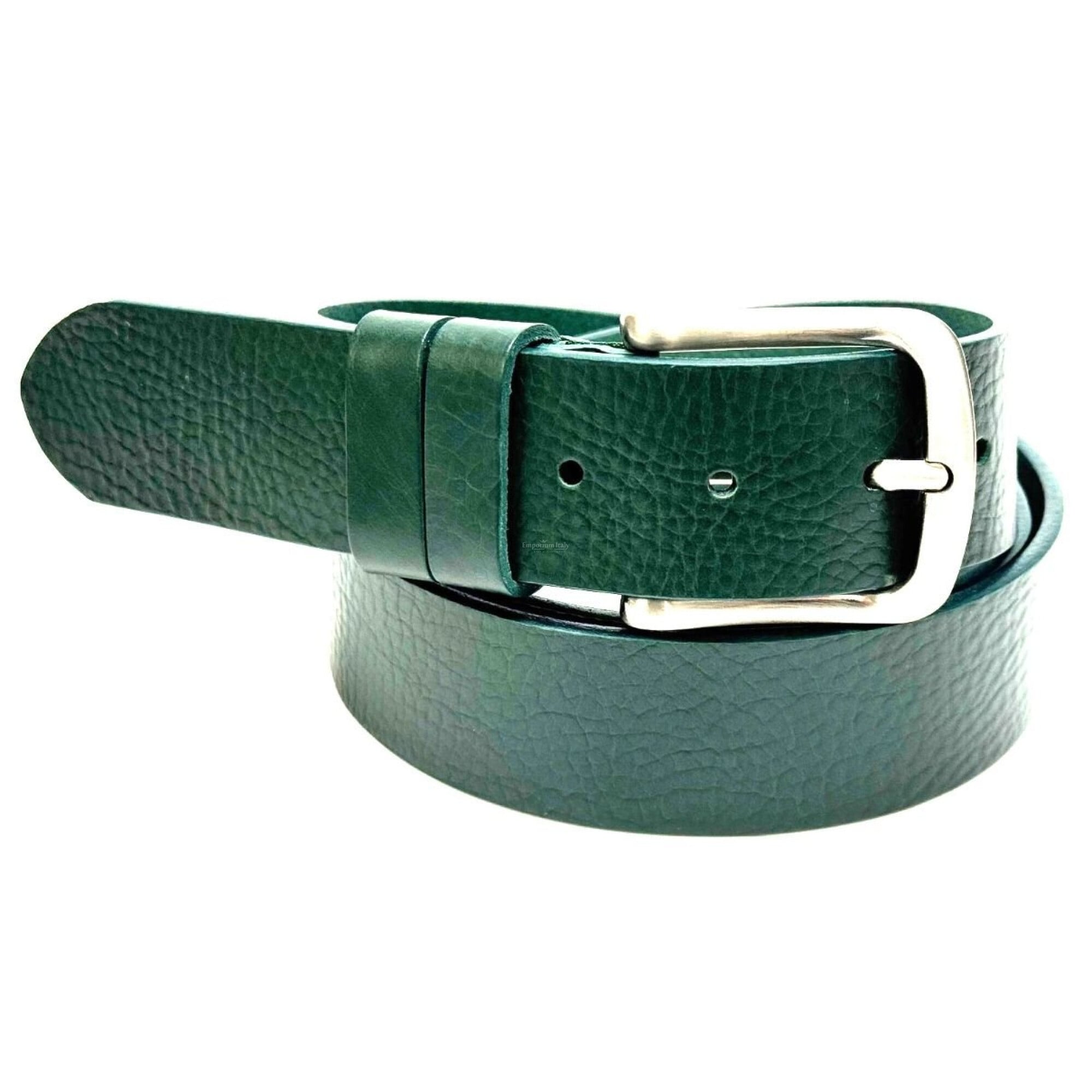 小物 Made in Italy Design leather belt Genuine leather belt for man PADOVA, GREEN, EMPORIUM ITALY, MADE