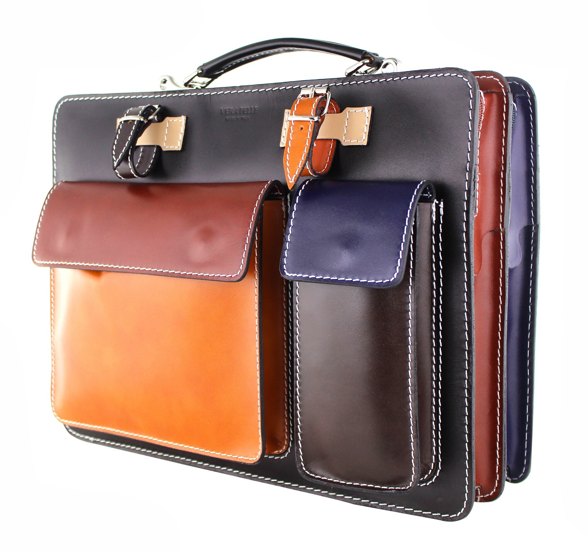 Multicolor leather bag store