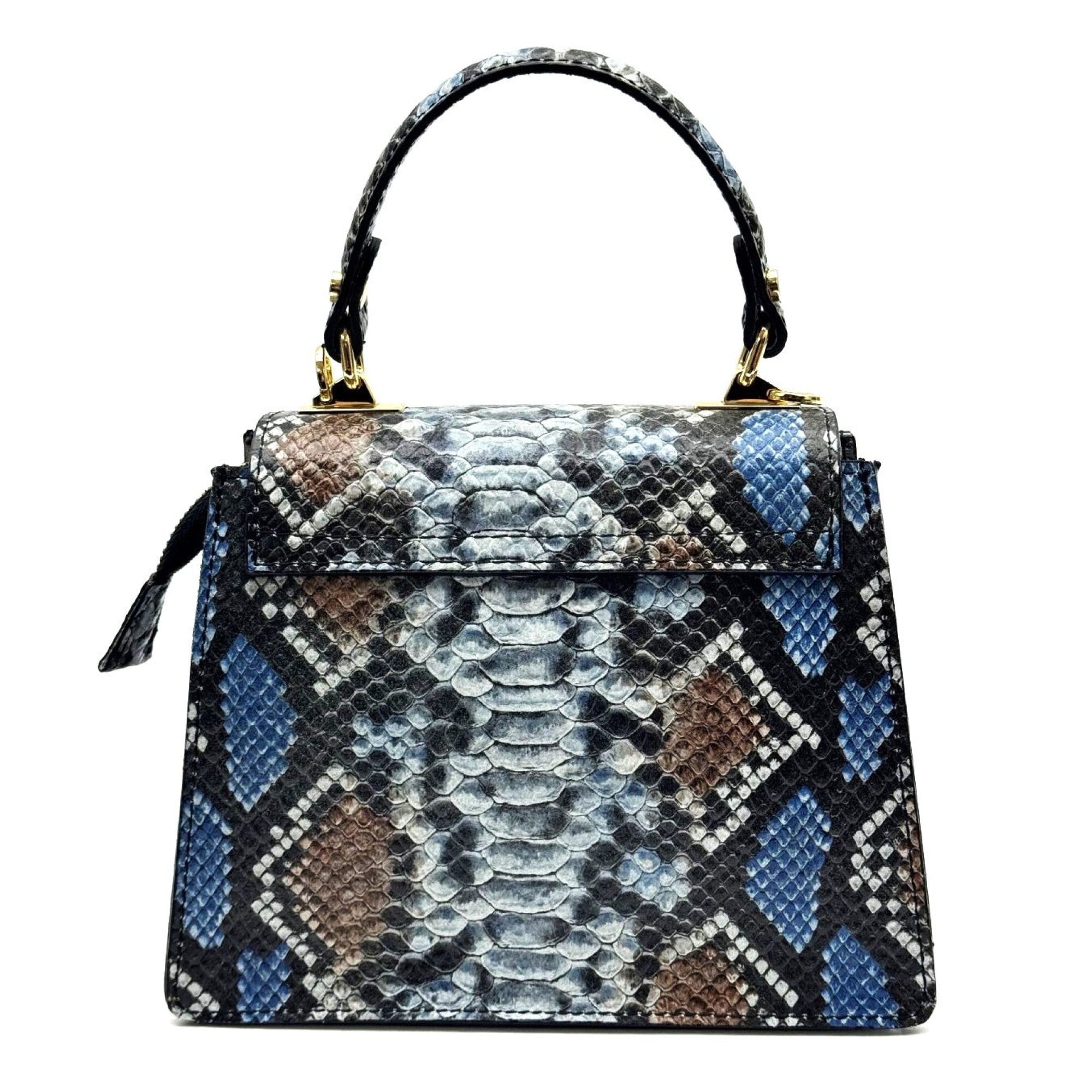 Borsa A Tracolla Donna In Vera Pelle Italiana | Pochette Con Frange E Colore Bluette Royale - copertina