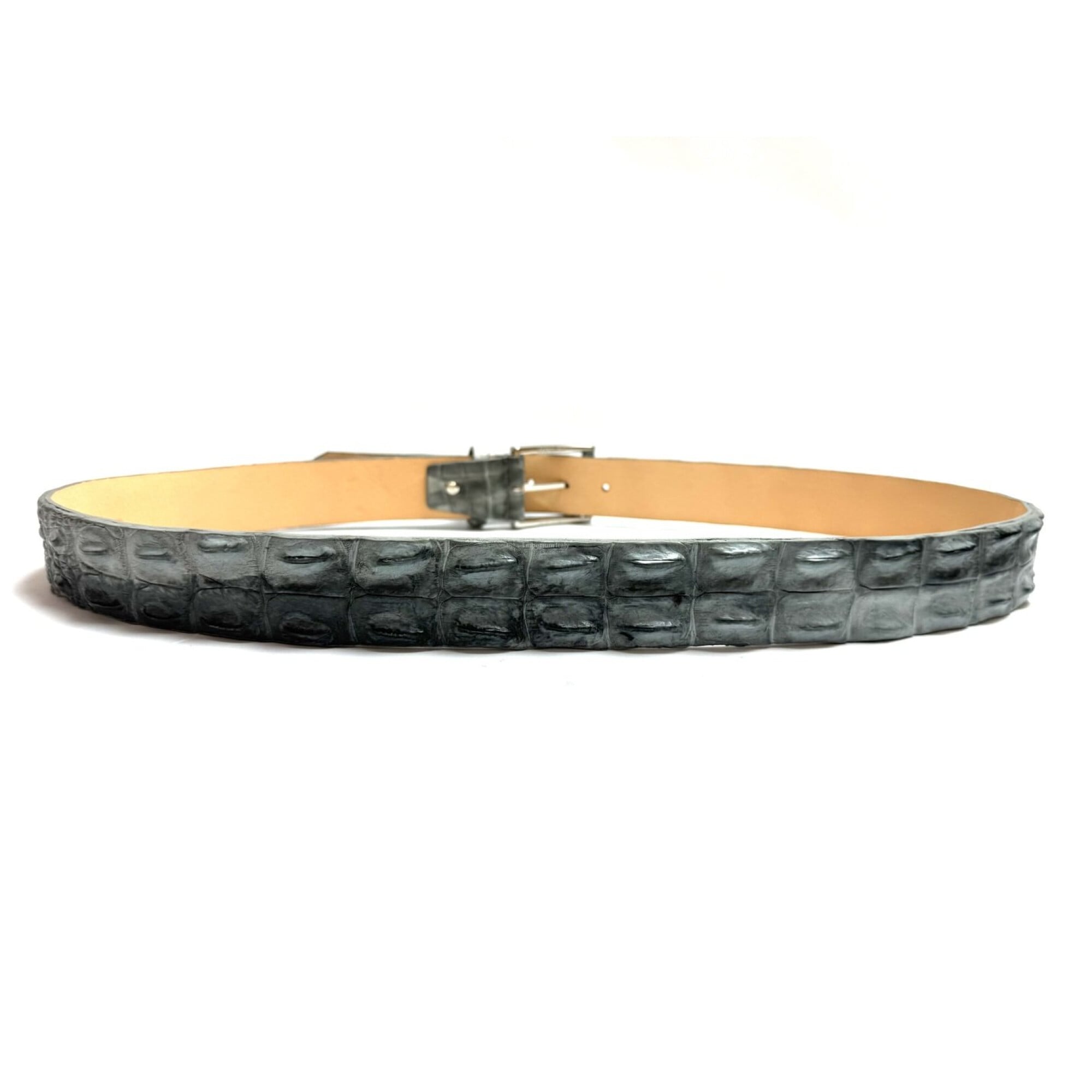 Genuine alligator skin belt for man JOHANNENSBURG, CITES, LIGHT