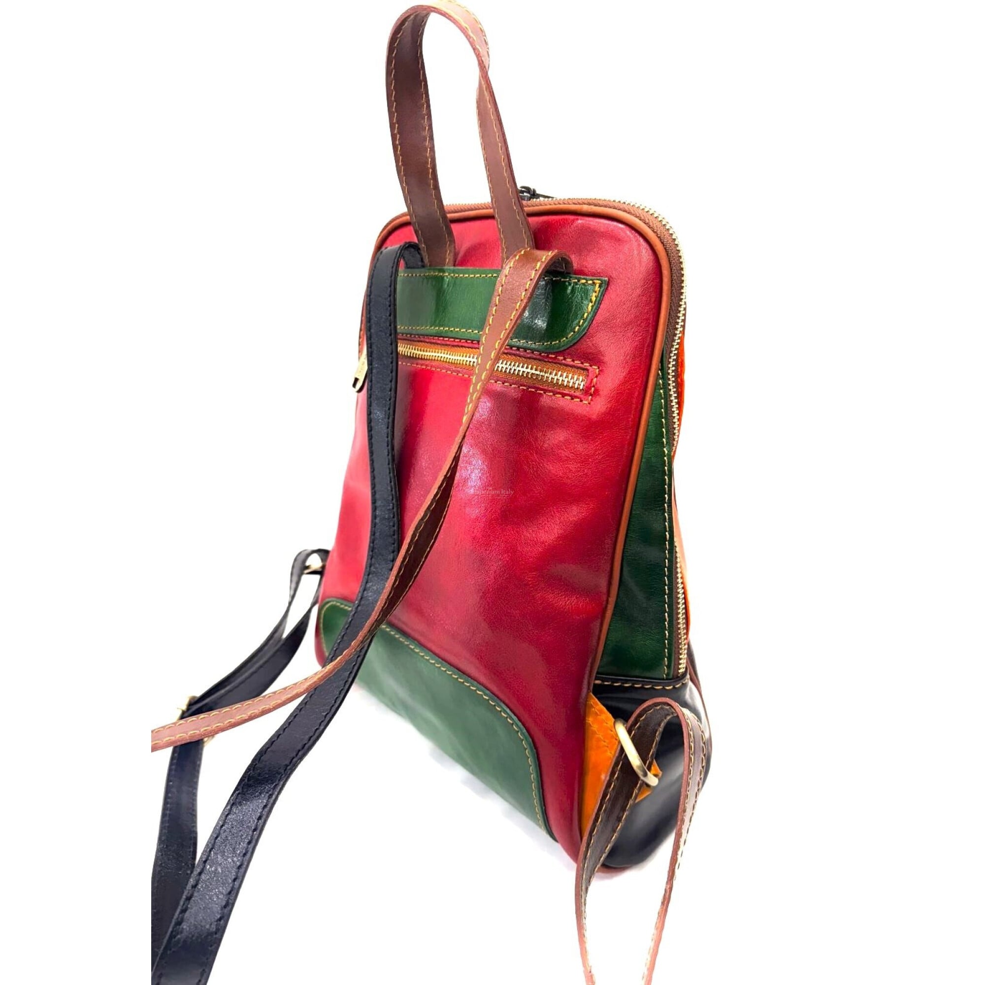 Genuine leather backpack for woman MONTE VENTUROSA, color 