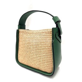 Marni Borsa A Secchiello Tropicalia Bicolor In Rafia E Pelle Donna In Marni Borsa A Secchiello Tropicalia Bicolor In Rafia E Pelle Donna In