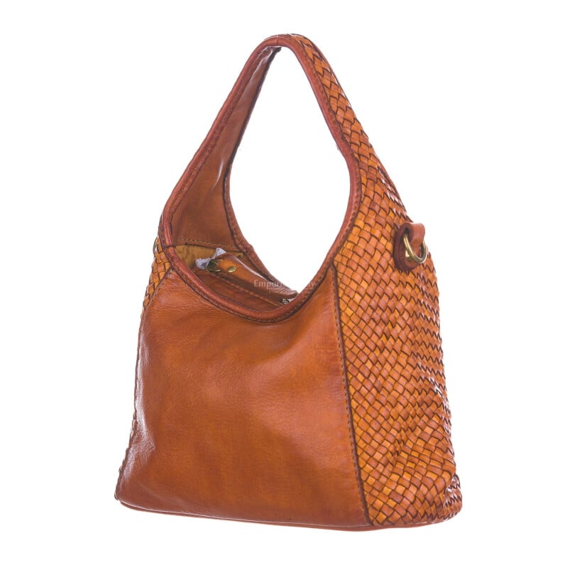 Borsa donna GLENDA in vera pelle vintage, colore AZZURRO, CHIAROSCURO, Made in Italy