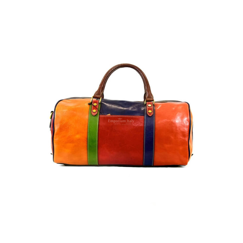 COMO MAXI : borsa da viaggio in cuoio, tricolore, colore : TRICOLORE, Madei un Italy