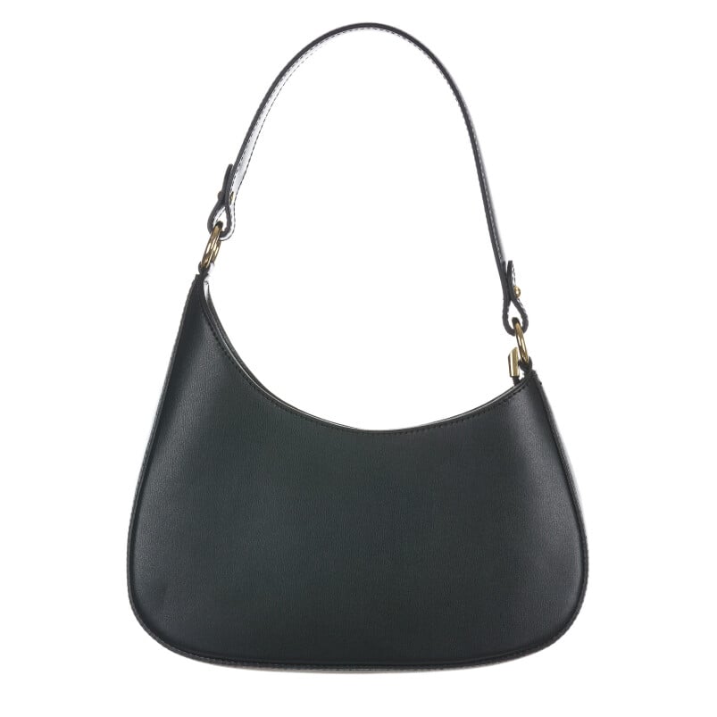 Borsa in vera pelle saffiano, modello ALISEA, colore NERO, CHIAROSCURO, Made in Italy