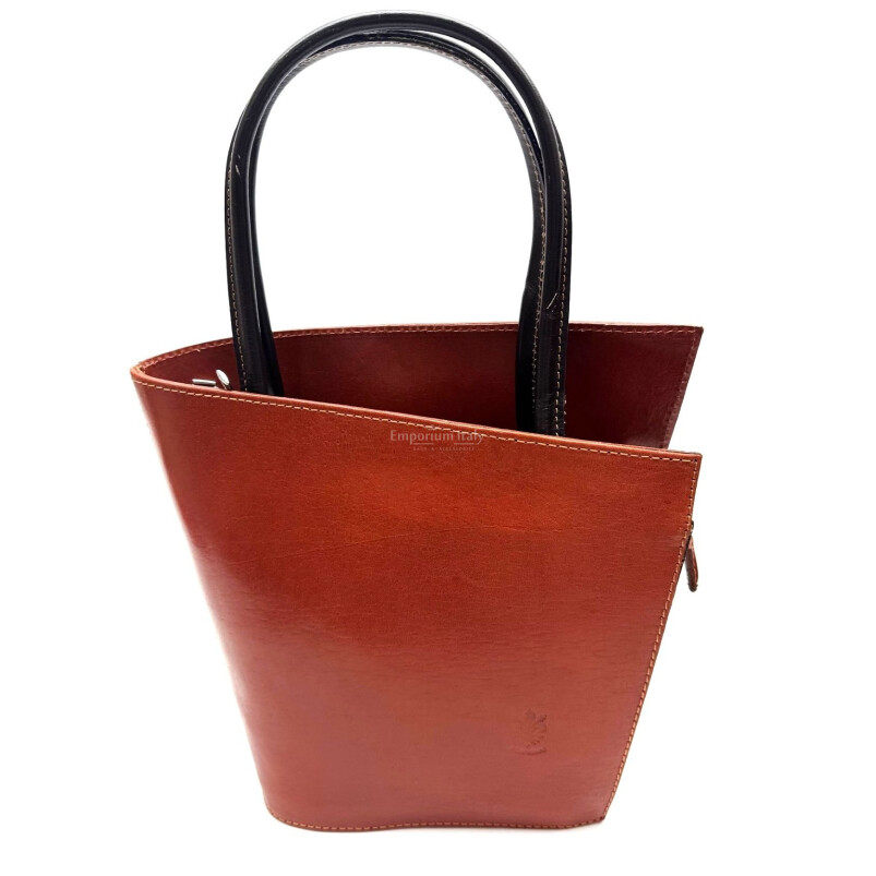 Borsa donna in vera pelle CHIAROSCURO mod. MEG, colore BEIGE, Made in Italy.