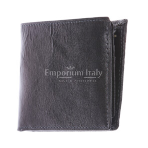 TALLINN SMALL: мужской кошелек из мягкой кожи, цвет: ЧЕРНЫЙ, сделано в Италии