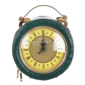 Borsa zaino orologio Big Ben, stile steampunk, colore verde, ARIANNA DINI