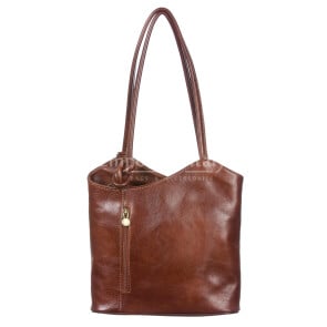Borsa zaino in pelle.