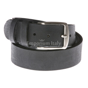 Cintura uomo in vera pelle CHIAROSCURO mod. RIO colore NERO Made in Italy
