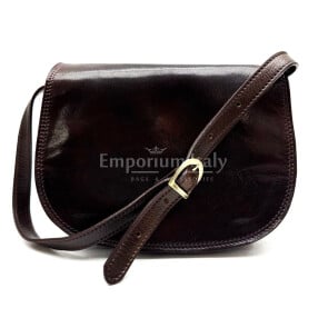 Borsa donna in vera pelle CHIAROSCURO mod. NOEMI colore MARRONE, borsa Tolfa, Made in Italy