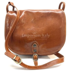 Borsa donna in vera pelle CHIAROSCURO mod. TERESA colore MIELE Made in Italy