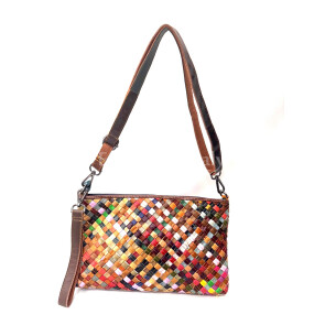 Borsa donna in vera pelle ARIANNA DINI mod. EDY MAXI, MULTICOLORE / RANDOM
