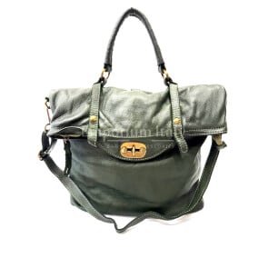 Borsa zaino donna MONTE PINCIO in vera pelle morbida, colore TESTA DI MORO, VINTAGE, CHIARO SCURO Made in Italy