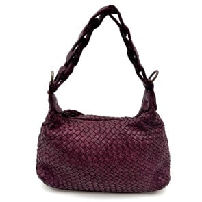 Borsa donna CINZIA SMALL  in vera pelle vintage, colore BORDEAUX, CHIAROSCURO, Made in Italy