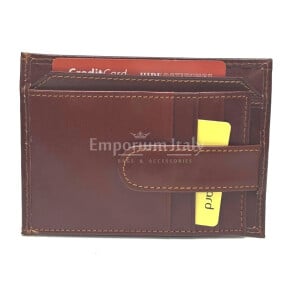 Porta tessere uomo / donna in vera pelle tradizionale SANTINI mod. NORVEGIA colore NERO Made in Italy
