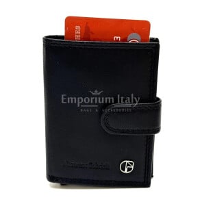 Piquadro - Portacarte uomo sottile con porta monete Black Square