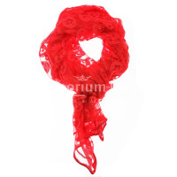 Spring scarf for woman PESCA, floral design, RED colour, EMPORIUM ITALY
