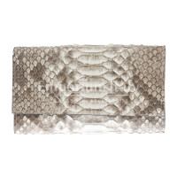 Genuine python skin wallet for woman PERVINCA, GREY ROCK colour, CITES, MADE IN ITALY