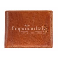 Genuine leather wallet for man MOLISE, HONEY colour, CHIAROSCURO, MADE IN ITALY