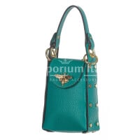 Borsa a mano / tracolla da donna in vera pelle AIDA BEE BAG, colore VERDE, CHIAROSCURO, Made in Italy.