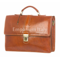Work / Office bag buffered real leather mod. MAURIZIO, color HONEY