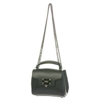 AGNES : ladies mini bag, saffiano leather, color : BLACK, Made in Italy