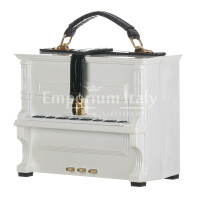 Yavanna Piano bag with shoulder strap, Cosplay Steampunk Style, white color, ARIANNA DINI DESIGN