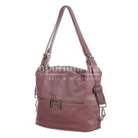 MONTE SIERRA : ladies backpack, soft leather, color : PINK, Made in Italy