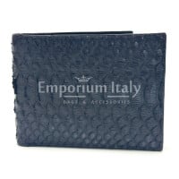 Etabeta Artigiano Toscano Portafoglio Uomo In Vera Pelle Di Pitone Roccia Certificata CITES - Made In Italy, 12,8x9,8x2 Cm