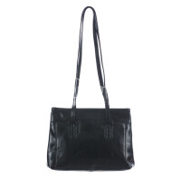  Genuine leather shoulder bag for woman MINA SMALL, BLACK colour, CHIAROSCURO, MADE IN ITALY